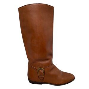 Bootalinos Leather Walnut Brown Riding Boots Size 8
